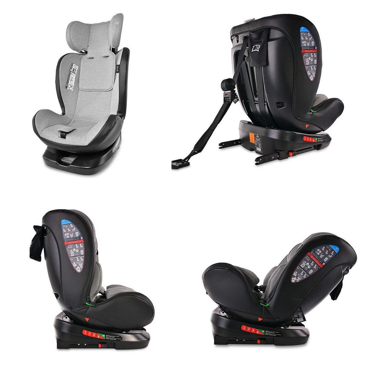 KINDERSITZ i-Size Nebula grün (40-150cm) Isofix, 360° drehbar, verstellbar - Mintgrün, Kunststoff (46/82/53cm) - Lorelli