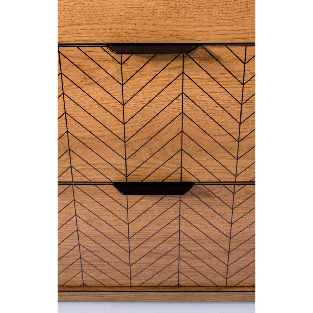 KOMMODE Fun mit 3 Schubladen und 2 Türen - Eichefarben, Holzwerkstoff (158/90/41cm) - Beautysofa
