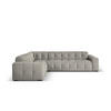 ECKSOFA links Kendal aus Samt dunkelgrau 6 Sitzplätze - Dunkelgrau, Textil (231/332cm) - Micadoni