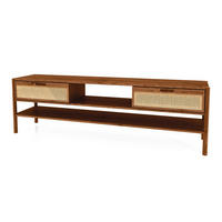 TV-SCHRANK INA Wildeiche - Mokka, Holz (204/64/46cm) - byoak