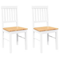 STUHL-SET 2 Stk Kargenhain 42.5/90/44.5 cm - Weiß, Holz (42.5/90/44.5cm) - ZMH