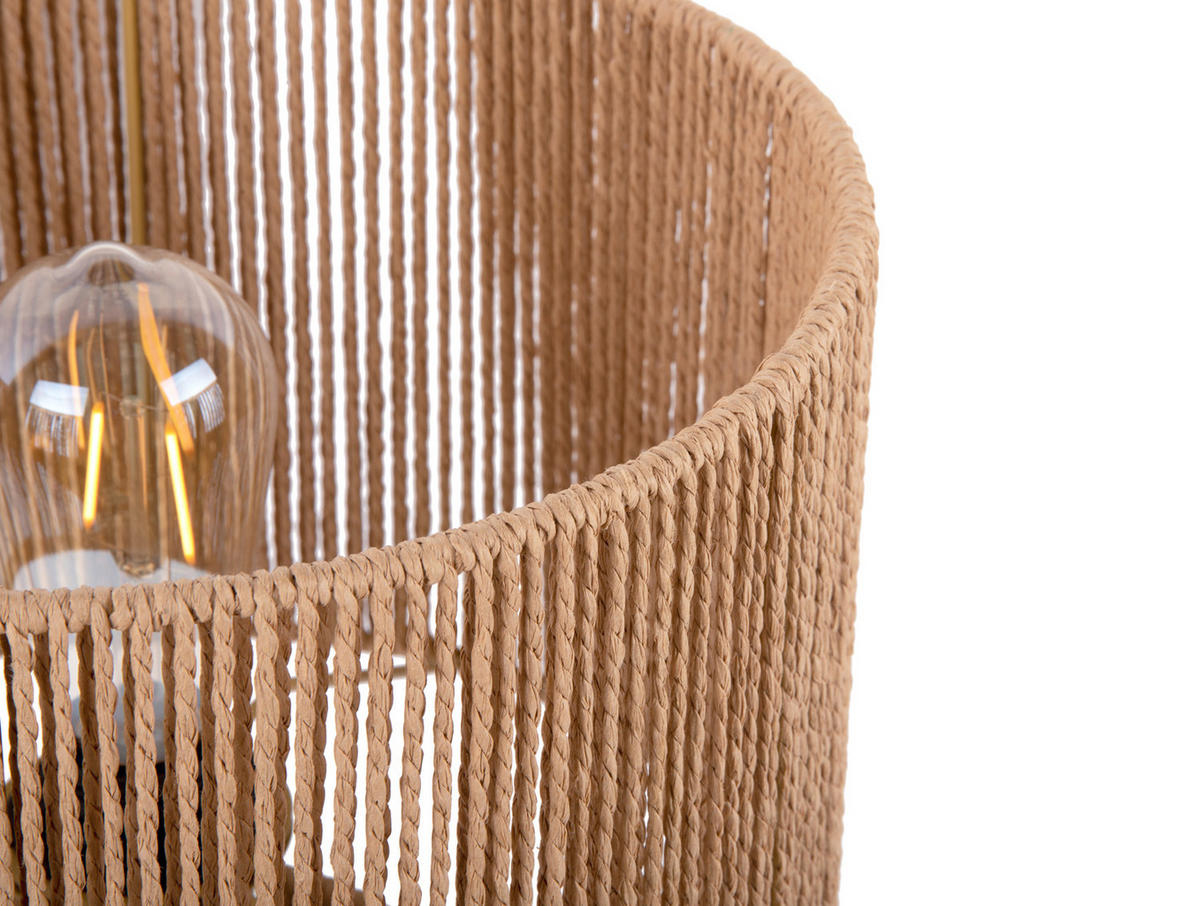 TISCHLAMPE Forma Pin 30/30/47 cm - Beige, Naturmaterialien (30/30/47cm) - Leitmotiv