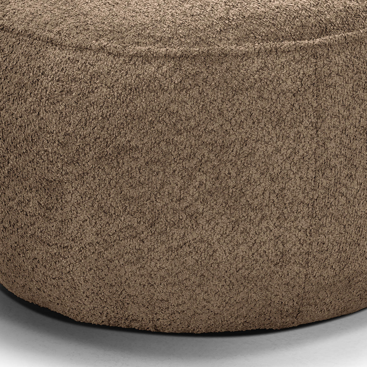 POLSTERHOCKER - Hellbraun/Schwarz, Kunststoff/Textil (59/45/59cm) - home24