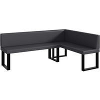 ECKBANK TONI_U - Grau, Leder (142/196cm) - Meblini