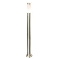 LED AUSSENSTEHLAMPE Edelstahl Silber - Silberfarben, Kunststoff (7.8/7.8/110cm) - Globo Lighting
