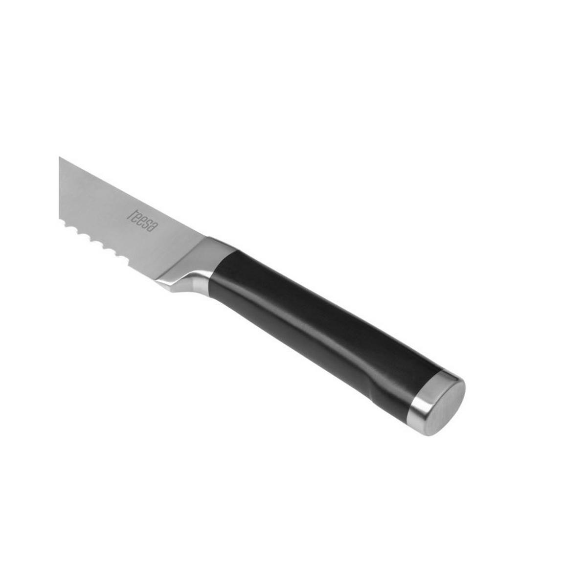 BROTMESSER Silber 31/3/31 cm TSA0192 - Silberfarben, Metall (31cm) - TEESA 