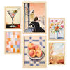 POSTER Set Mit 6 Pfirsich A3 & A4 Rahmen Aus Hellem Holz - Beige, Papier (29/3/42cm) - Nacnic