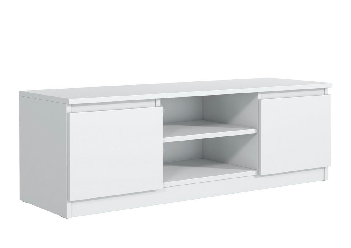 LOWBOARD NUDO 120/38,5/39 cm, Weiß - Weiß, Holzwerkstoff (120/38.5/39cm) - MASSENO