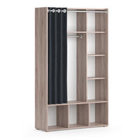 KLEIDERSCHRANK Luigi Sonoma 105.8 x 178.1 cm mit Vorhang-Kleiderstange - Sonoma Eiche, Holzwerkstoff (38/178.1/105.8cm) - Vicco