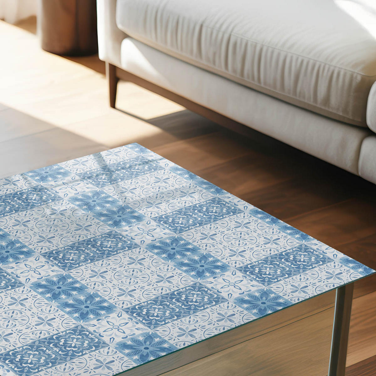 TISCHPLATTE 50x50 cm – Mosaikmuster - Grün, Glas (50/50/0.4cm) - Wallfluent