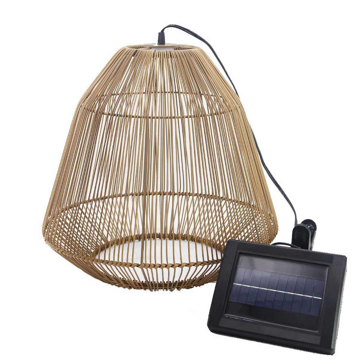 SOLAR-HÄNGELEUCHTE MAYA braun - Braun, Naturmaterialien (41/41/39cm) - Lumisky