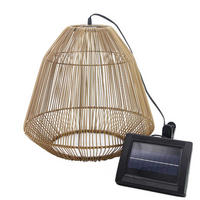 SOLAR-HÄNGELEUCHTE MAYA braun - Braun, Naturmaterialien (41/41/39cm) - Lumisky