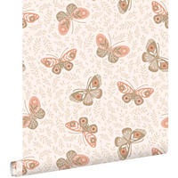 TAPETE Schmetterlinge 50 x 900 cm - Beige, Papier (50/0.1cm) - ESTAhome