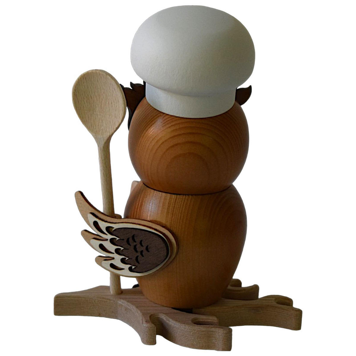 RAUCHFIGUR Eule Koch 15 cm - Multicolor, Holz (10/15/10cm)