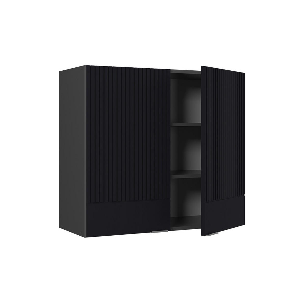 HÄNGESCHRANK Fame-Line Schwarz gestreift 80 cm - Anthrazit/Schwarz, Holzwerkstoff (80/72/34.1cm) - Vicco