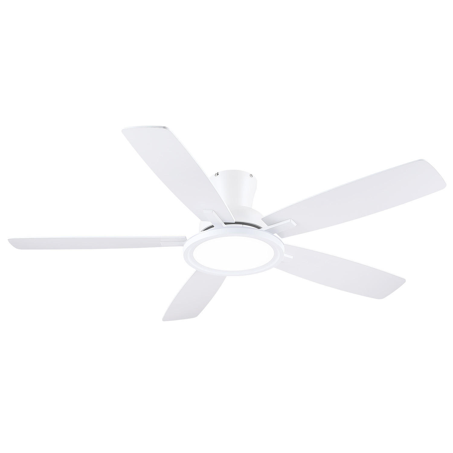 DECKENVENTILATOR Weiß 132 cm mit RGB-LED und leisem DC-Motor - Weiß, Metall (132.1/132.1/22.1cm) - Surtime
