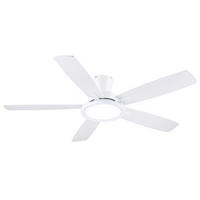 DECKENVENTILATOR Weiß 132 cm mit RGB-LED und leisem DC-Motor - Weiß, Metall (132.1/132.1/22.1cm) - Surtime