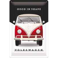 BLECHSCHILD 20/30 cm Volkswagen VW Bulli Good In Shape - Multicolor, Metall (20/30/0.2cm) - Nostalgic-Art
