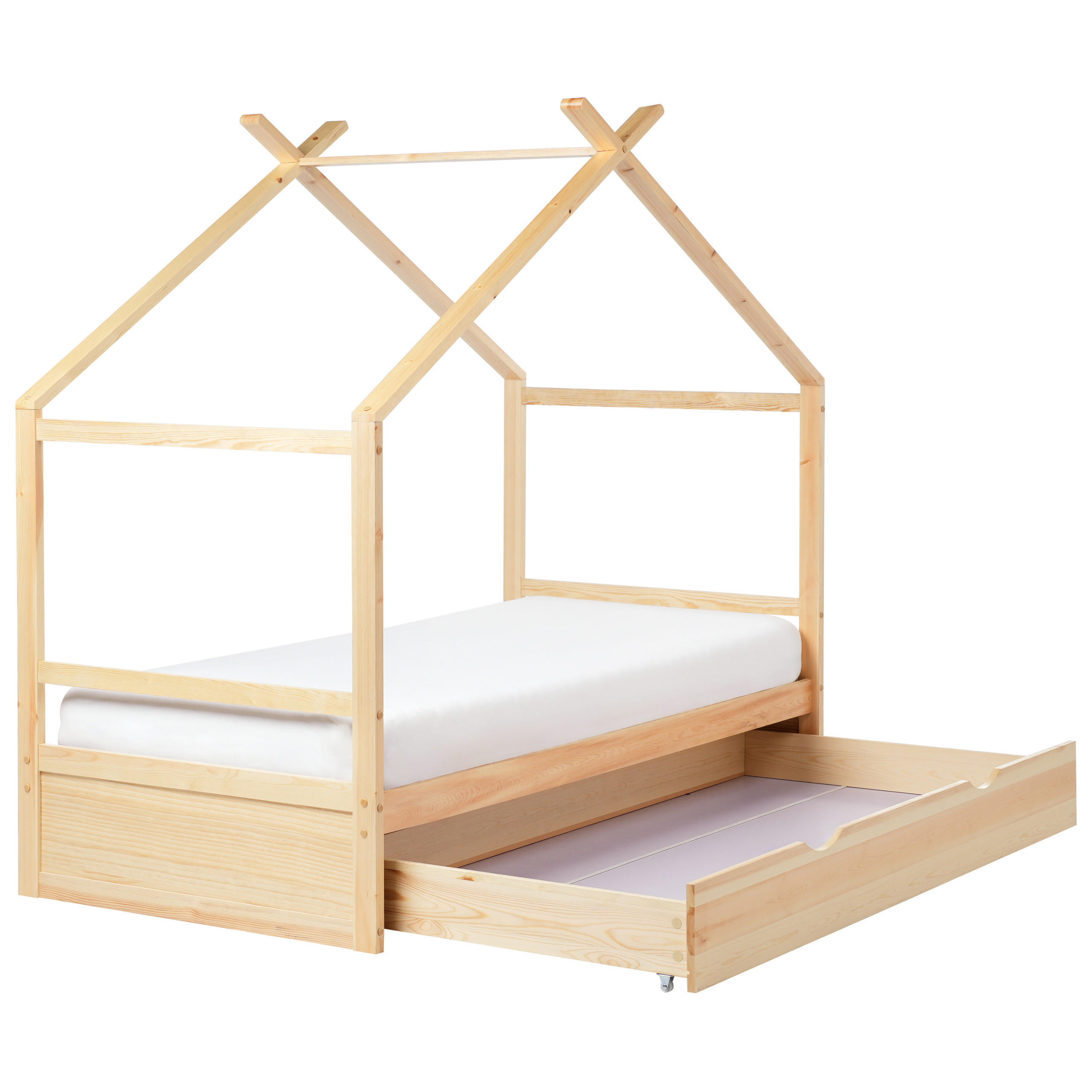 KINDERBETT 90x200 cm Heller Holzfarbton Orgeval - Hellbraun, Holz (90/200cm) - Beliani