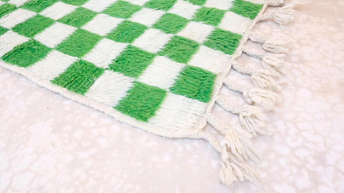 BERBERTEPPICH aus reiner Wolle 161x 241 cm - Grün, Naturmaterialien (161/241cm) - AFK Living