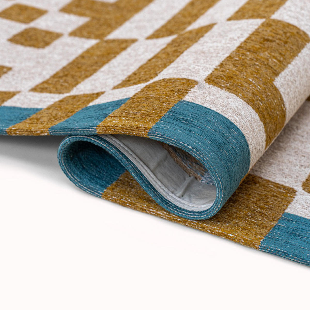 TEPPICH Honey Craft Chess 170/240 cm - Gelb, Textil (170/240cm) - Louis De Poortere