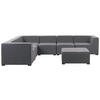 LOUNGE SET 7-Sitzer grau linksseitig modular Arezzo - Grau, Textil - Beliani