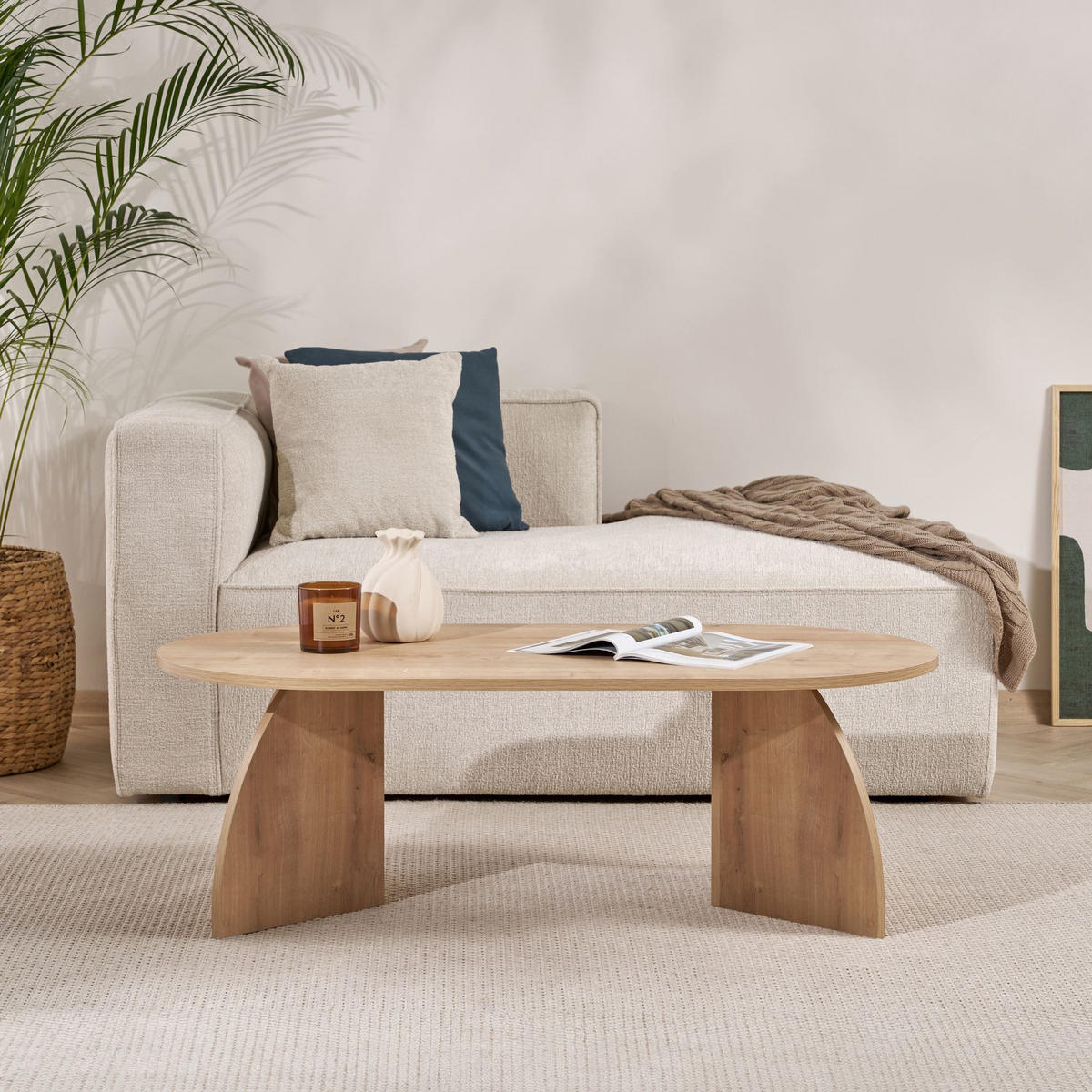 COUCHTISCH melina Braun - Braun, Holz (120/60/40cm) - Habitat Garten