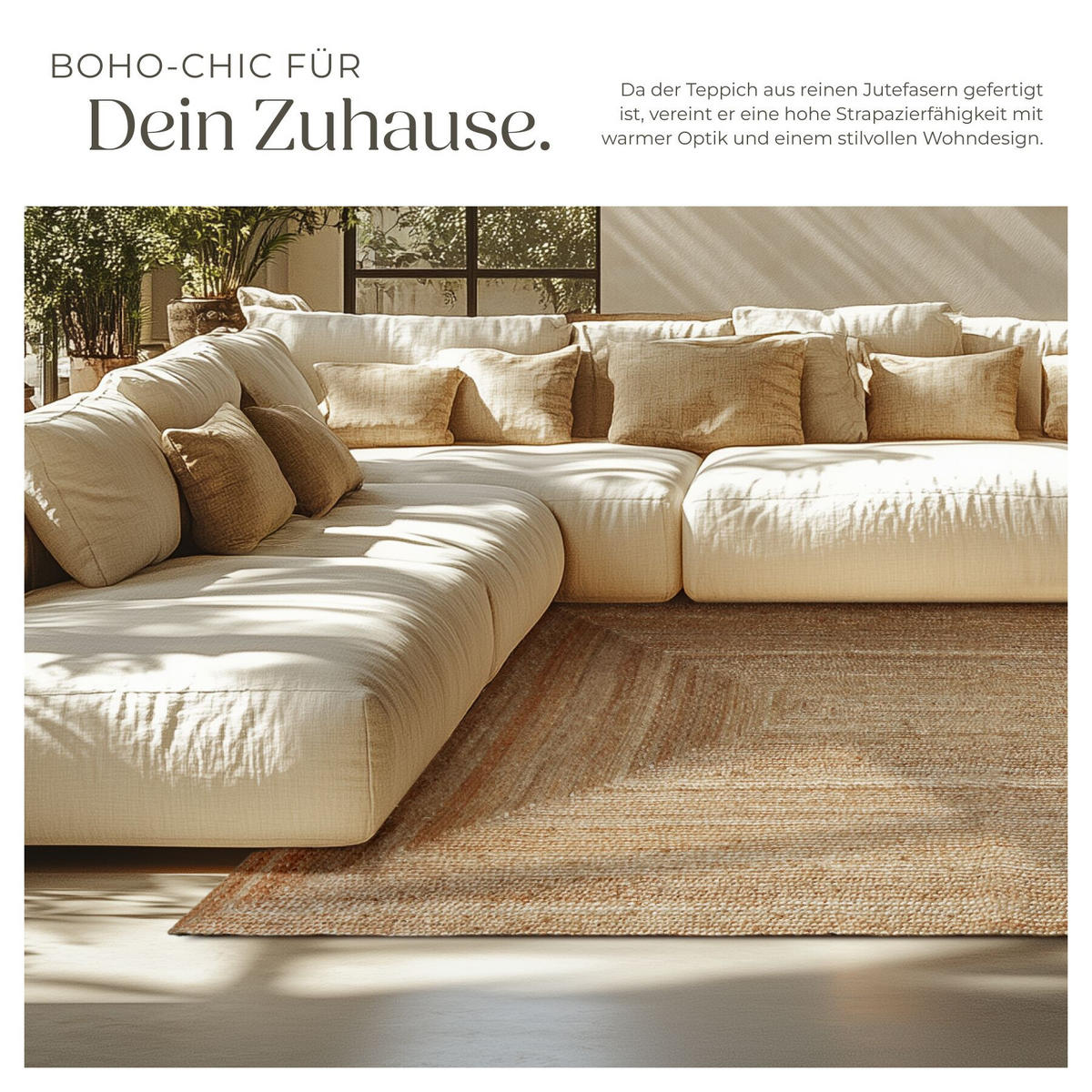 TEPPICH Handgewebt Glim, strapazierfähig und pflegeleicht, braun - Braun, Textil (200/290cm) - tectake