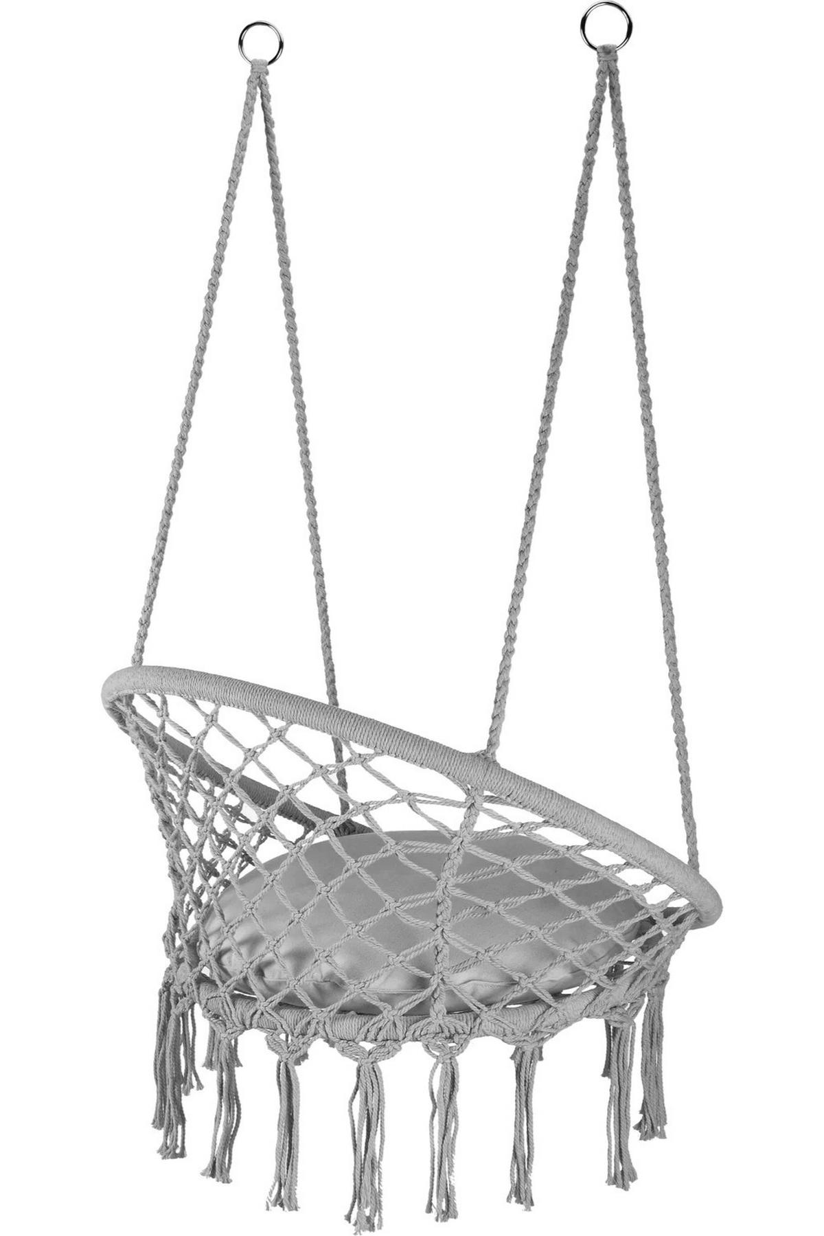 HÄNGESESSEL bis 150 kg - Grau, Textil (80/38/80cm) - Outtec