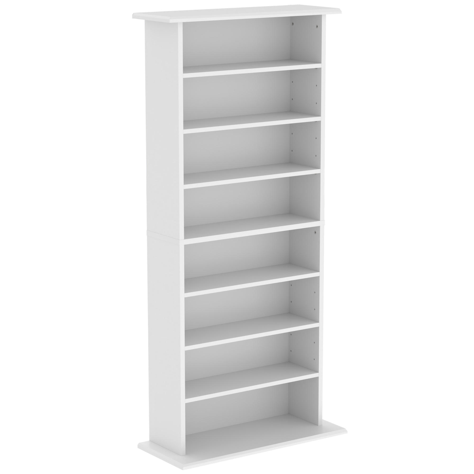 MEDIENSCHRANK Holzspanplatte Weiß - Weiß, Holzwerkstoff (24/126.3/58cm) - HOMCOM