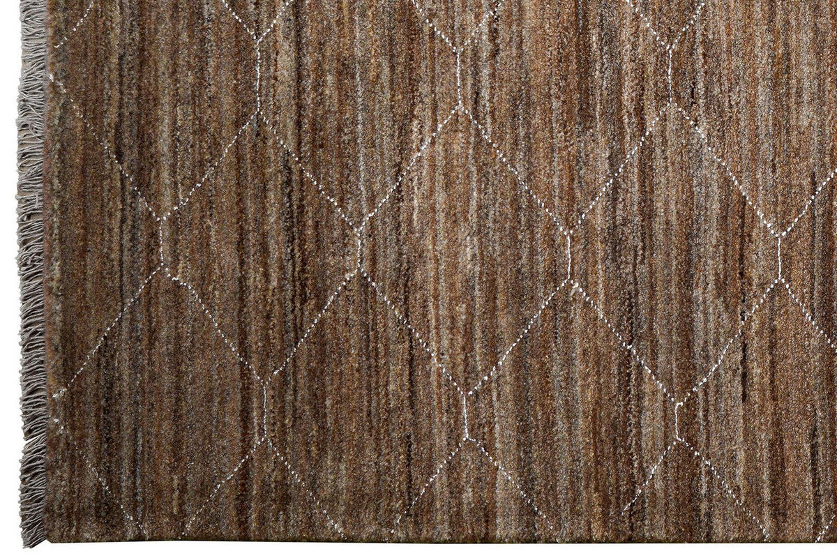 GABBEH-TEPPICH handgeknüpft Basi Braun, Grau 195/157 cm Schurwolle - Braun/Grau, Textil (157/195cm) - Looma