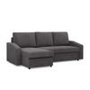 ECKSOFA MIT SCHLAFFUNKTION NEO, Cord - Dunkelgrau - Grau, Textil (231/140cm) - Mebligo