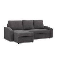 ECKSOFA MIT SCHLAFFUNKTION NEO, Cord - Dunkelgrau - Grau, Textil (231/140cm) - Mebligo