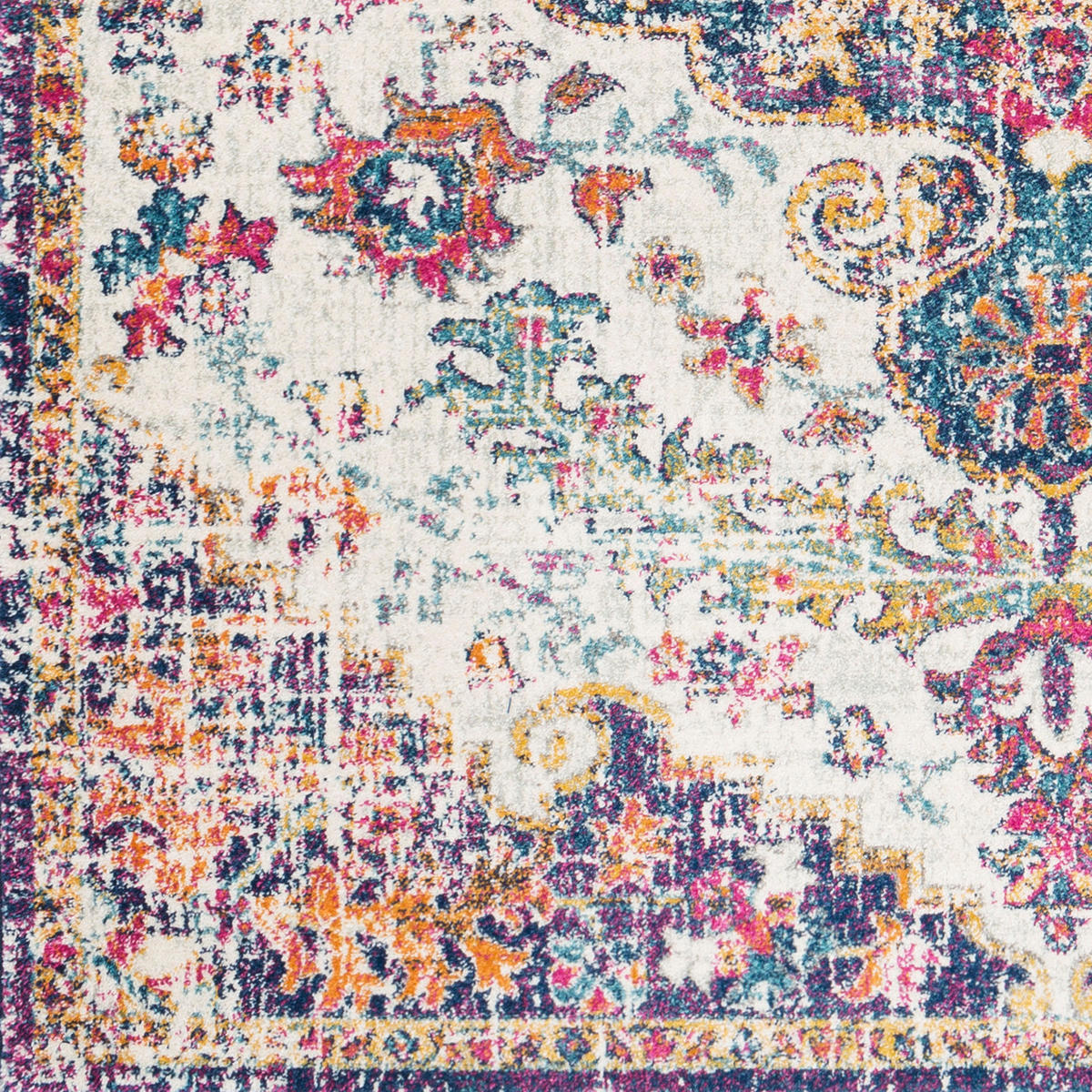 VINTAGE-TEPPICH 160/220 cm Mehrfarbig - Blau/Multicolor, Naturmaterialien/Textil (160/220cm) - LIVABLISS