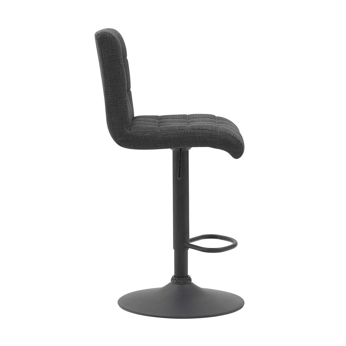 BARHOCKER-SET 2 Stück Erika - Anthrazit - Anthrazit/Schwarz, Textil/Metall (47/93/57cm) - Hela Vertriebs GmbH