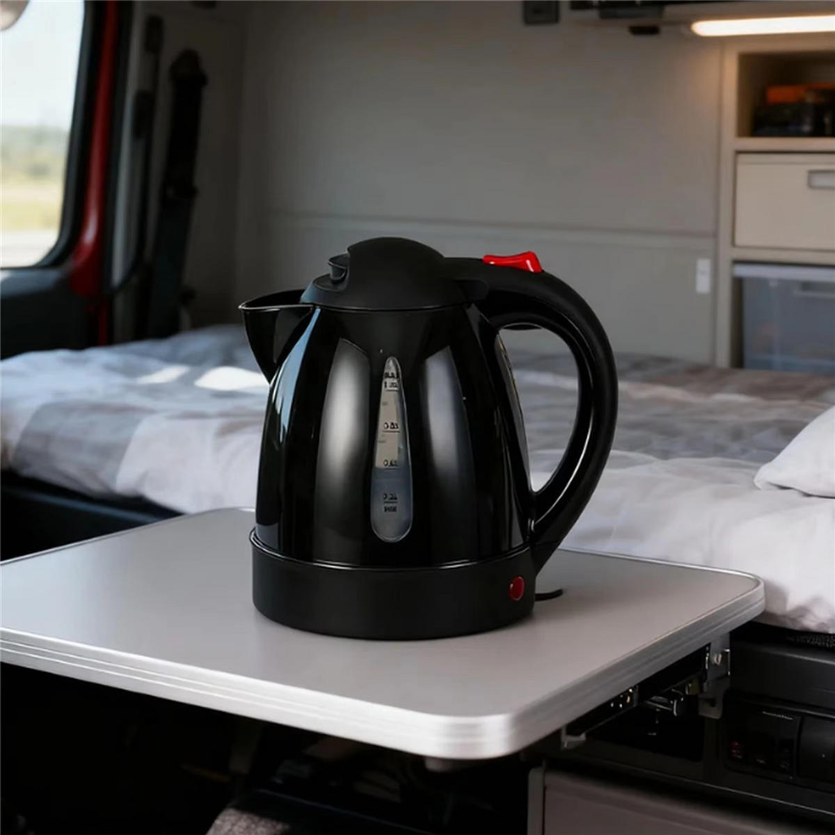 AUTO-WASSERKOCHER 12V 1000 ml tragbar für Auto & Camping - Schwarz, Metall (1/1/1cm) - Kaket