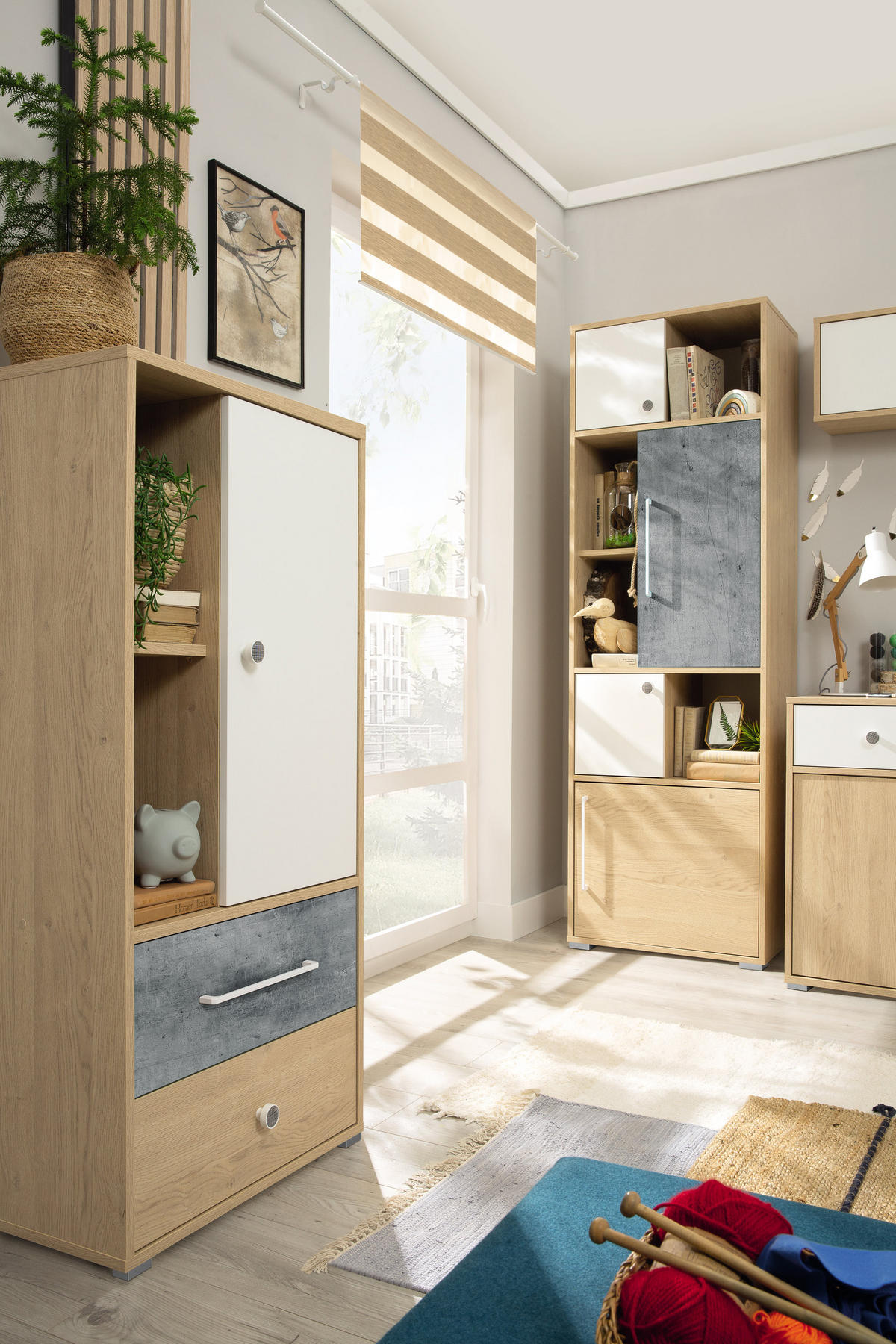 BÜCHERREGAL PONTE 60x40x122 cm, Regal Eichefarben - Eichefarben, Holzwerkstoff (60/122/40cm) - MASSENO