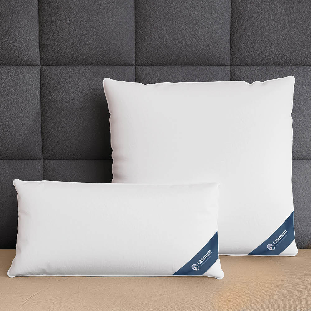 KOPFKISSEN 80x80 cm weich & stützend, Daunenkissen 60% Gänsedaunen - Weiß, Textil (80/80cm) - casimum