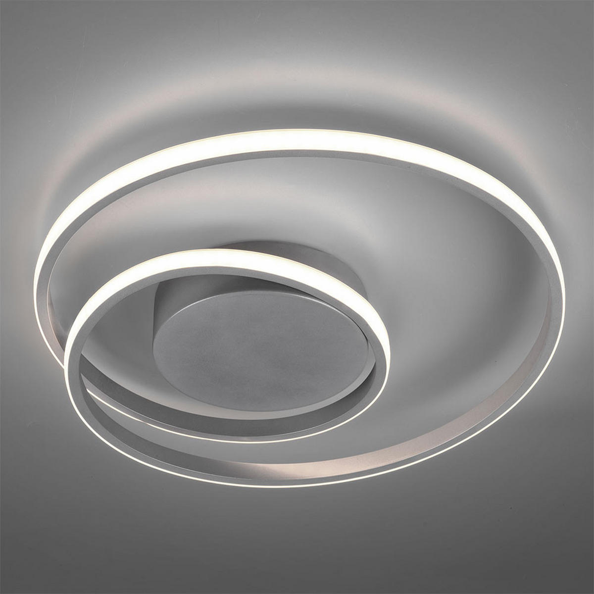 LED DECKENLEUCHTE Zibal Silber Metall - Silberfarben, Metall (39/39/7cm)