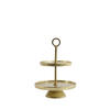 ETAGERE Lutek Gold 24/24/37 cm - Goldfarben, Metall (24/37cm) - Light & Living