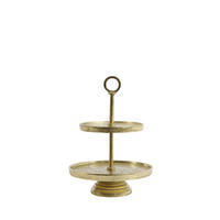 ETAGERE Lutek Gold 24/24/37 cm - Goldfarben, Metall (24/37cm) - Light & Living