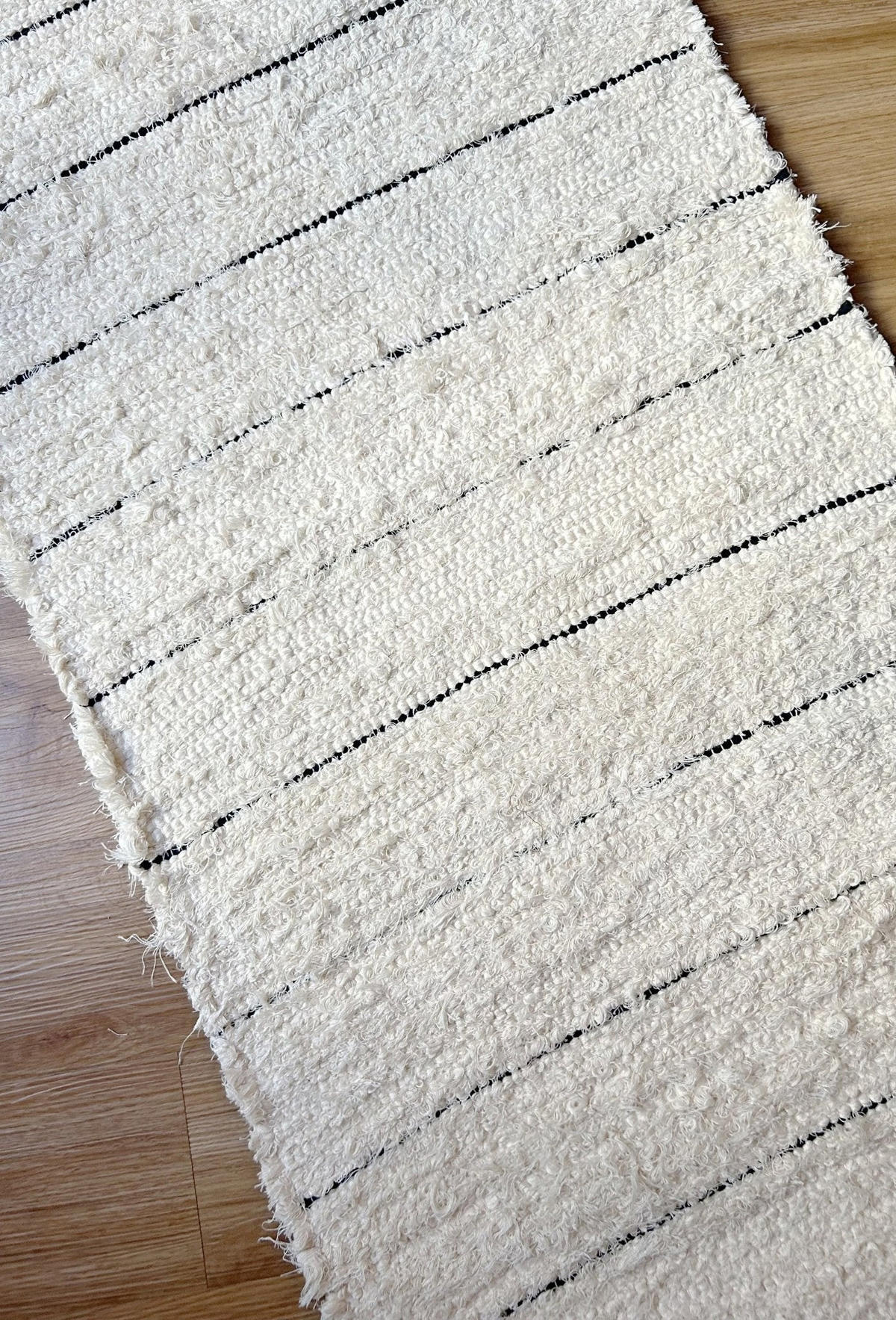 TEPPICH Baumwolle recycelt handgewebt beige - Beige, Naturmaterialien (60/200cm) - AFK Living