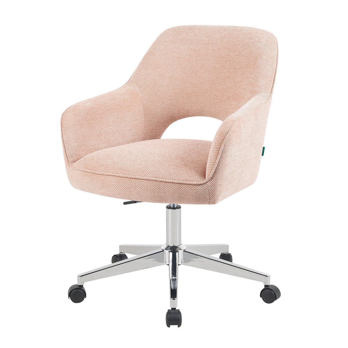 BÜROSTUHL Mika-Faro - Chromfarben/Rosa, Textil/Metall (60/84/65cm) - DUBI Möbel