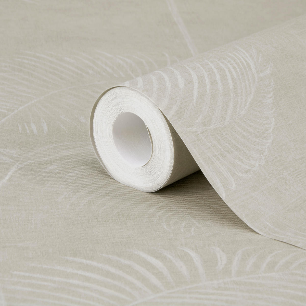 VLIESTAPETE - Palme deluxe - Beige - Beige, Papier/Kunststoff (53/1000cm) - LOOKS by W.Joop