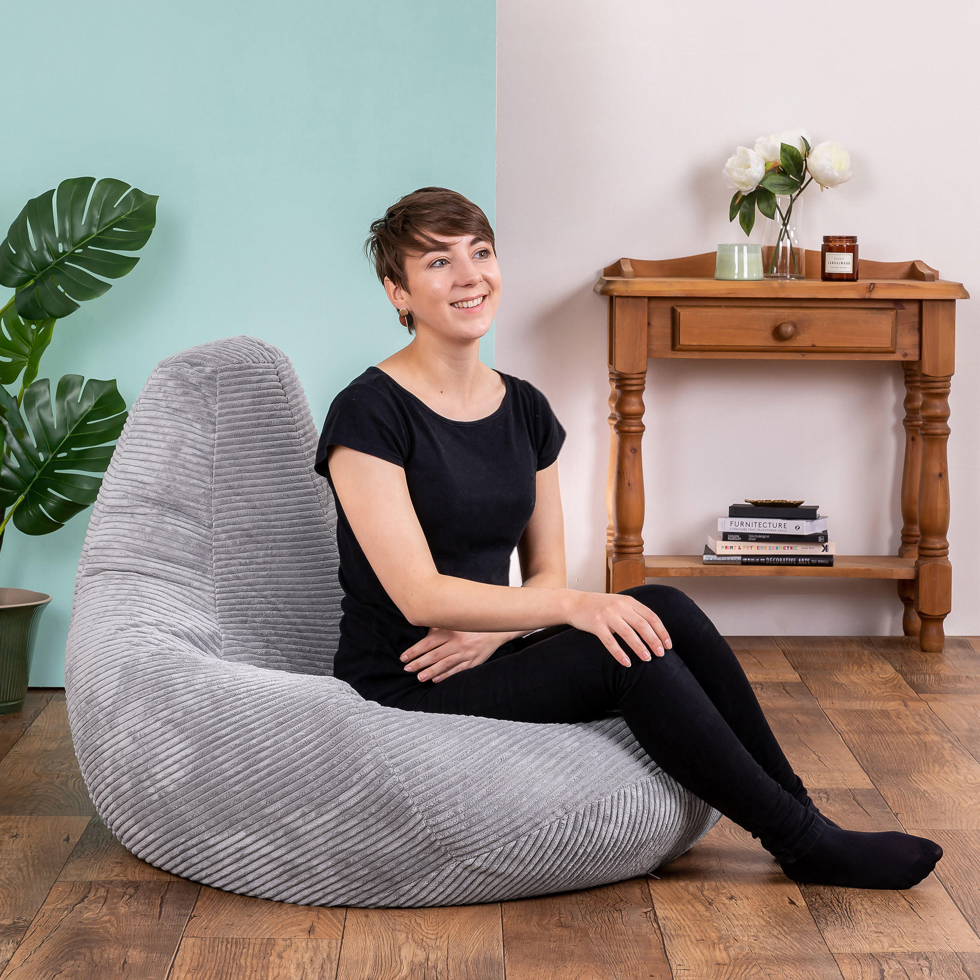 SITZSACK Dalton - Grau, Kunststoff/Textil (90/73/84cm) - icon
