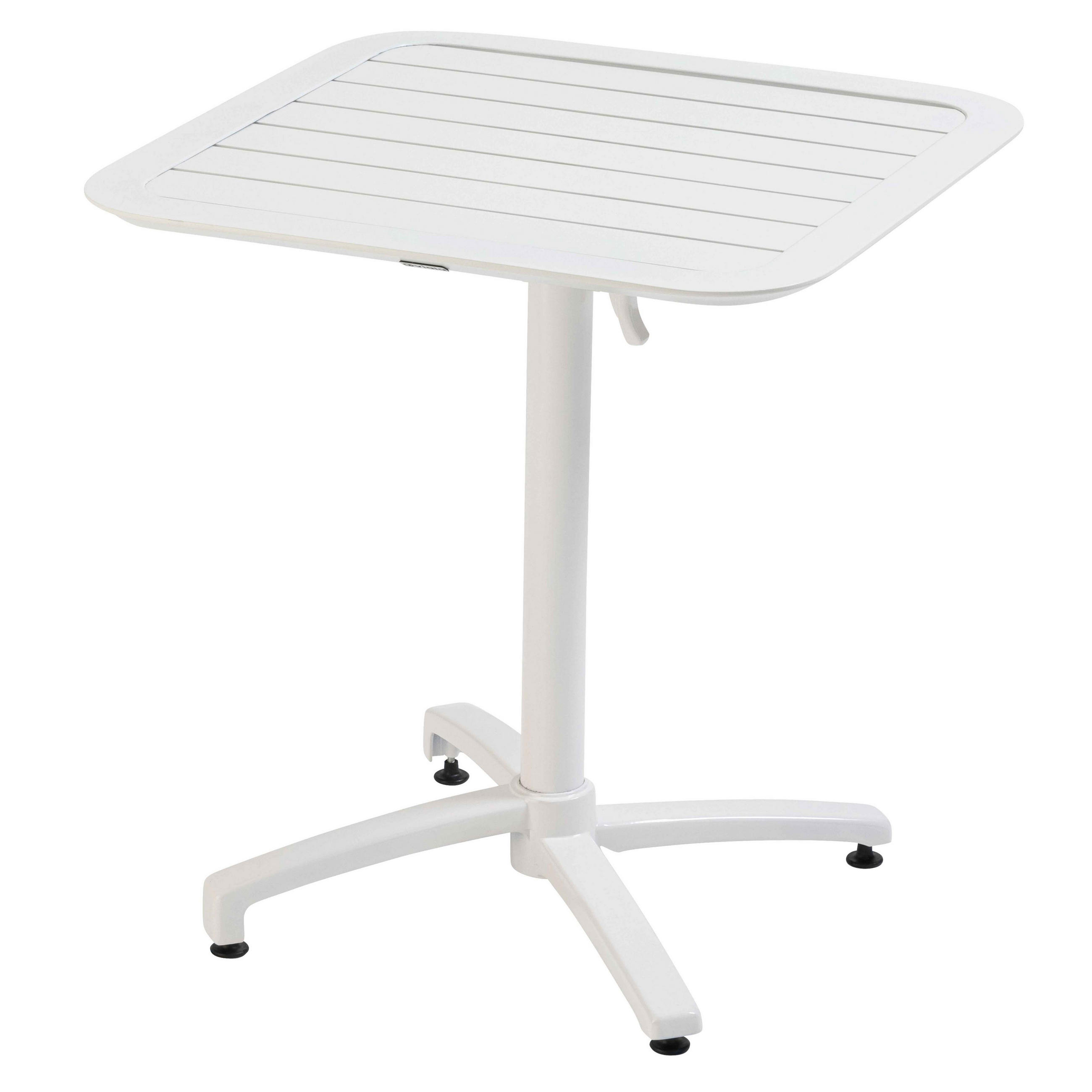 TERRASSENTISCH 70 X 70 cm, Weiß - Weiß, Metall (70/70/72cm) - Oviala
