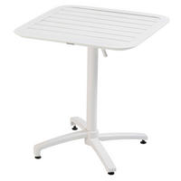 TERRASSENTISCH 70 X 70 cm, Weiß - Weiß, Metall (70/70/72cm) - Oviala