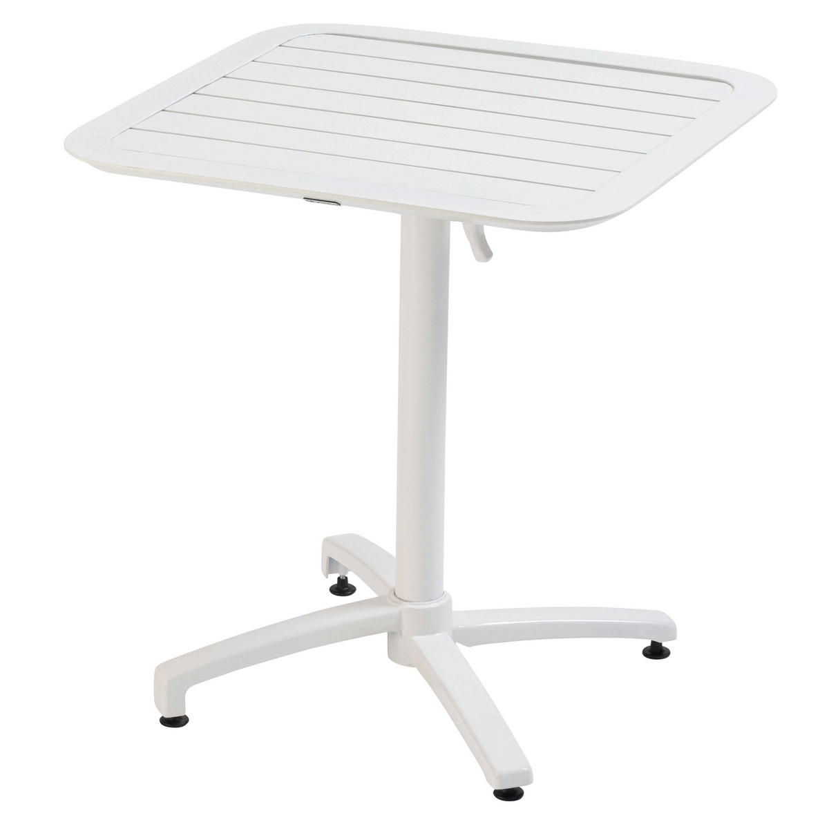 TERRASSENTISCH 70 X 70 cm, Weiß - Weiß, Metall (70/70/72cm) - Oviala