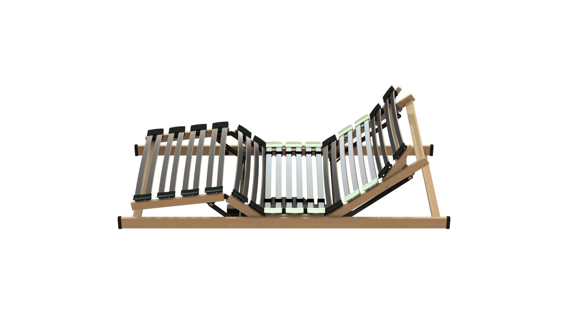 LATTENROST "Condor Mot", 80 x 200 cm, elektrisch verstellbar, zwei Motoren - Braun/Grün, Holz (80/200cm) - Hn8 Schlafsysteme