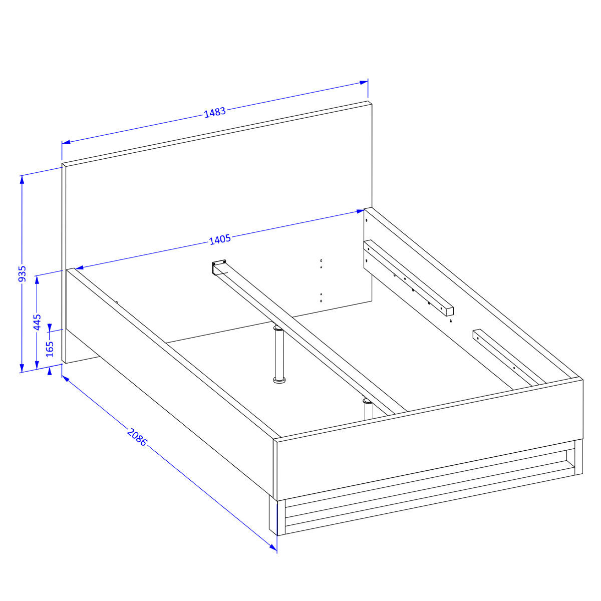 POSTEL 140/200 Eden Dřevo - hnědá, kompozitní dřevo (140/200cm) - Petits-meubles